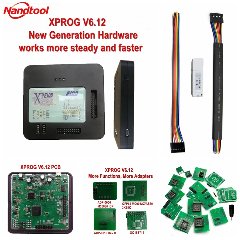 Xprog 6,12 XPELDB XPROG-M V6.12 V5.84 V5.74 V5.55 XPROG коробка Авто ECU чип Тюнинг программист черный металлический ящик XPROG-M