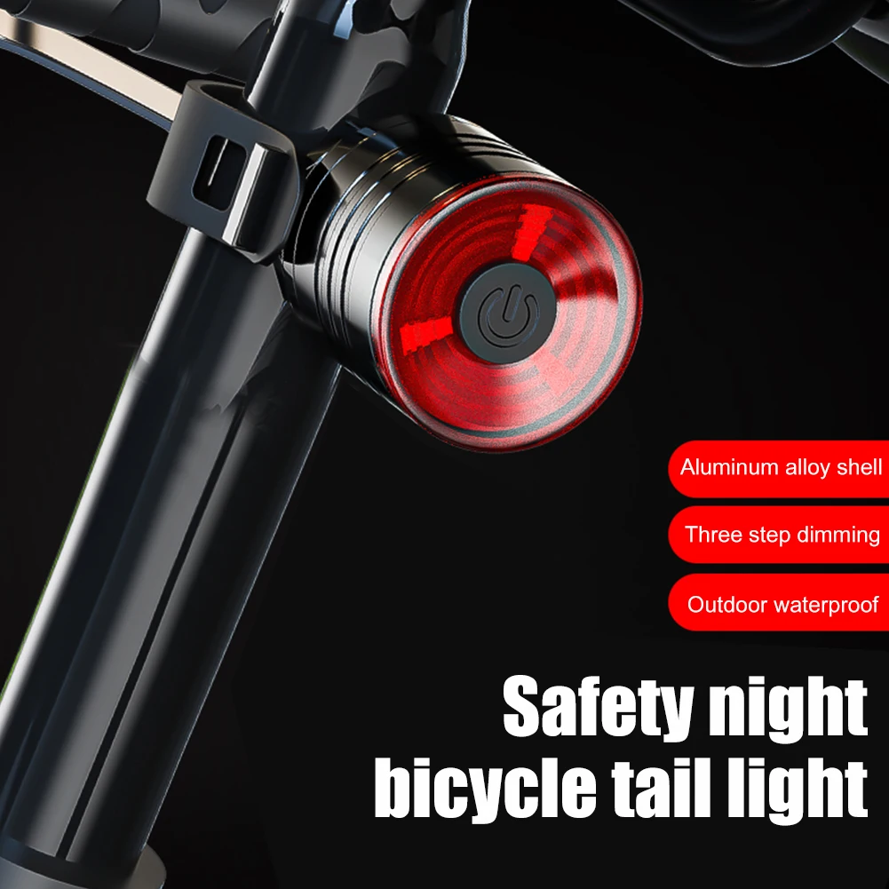 Mountain Road Bicycle Taillight Waterproof Warning Aluminum Helmet Lights Warning Cycling Accessories Mountain Bike Tail Light