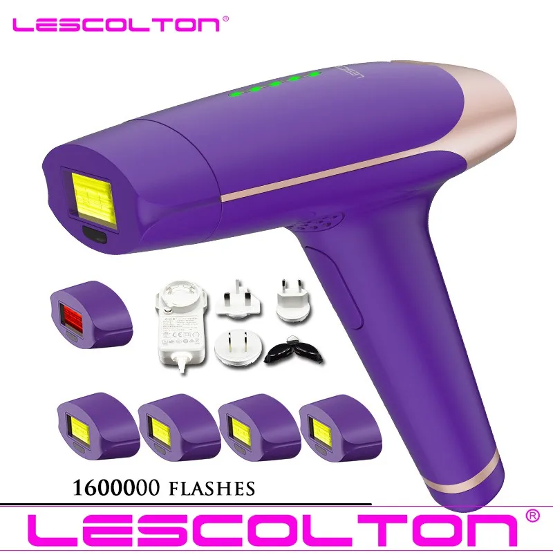 1600000times purple Lescolton больше ламп T009 вспышка профессиональная Перманентная IPL лазерная эпиляция электрическая машинка для удаления волос - Цвет: 1600000times purple