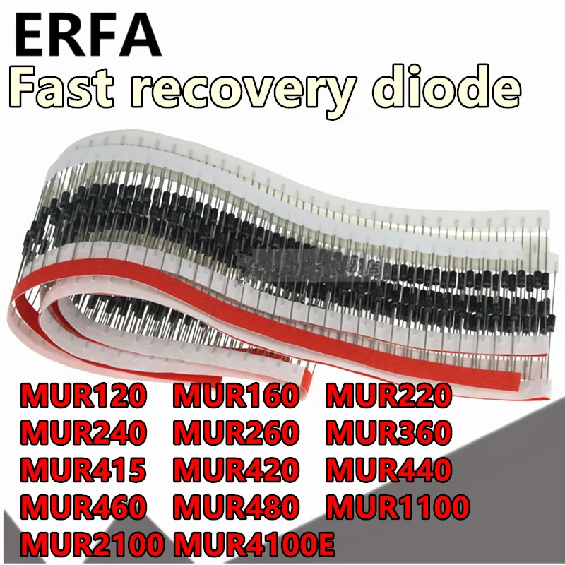 100 шт. FR104 FR107 FR157 FR207 FR257 FR307 FR607 FR608 Диод Быстрого Восстановления |