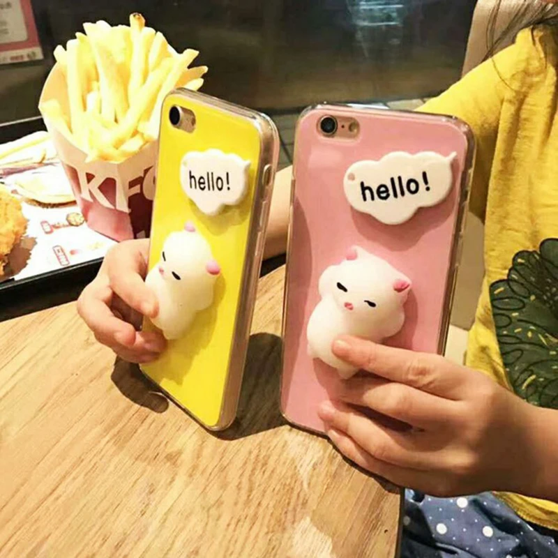 I am alone Squishy чехол для телефона Elephone P7000 P9000 S7 Diy сумки силиконовый Мобильный телефон
