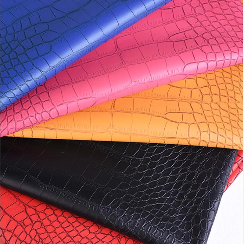 

Matt Crocodile PU Leather For Sewing Sofa Cover Bags Shoes Faux Synthetic Leather Textured Waterproof Fabrics Telas 100X138CM