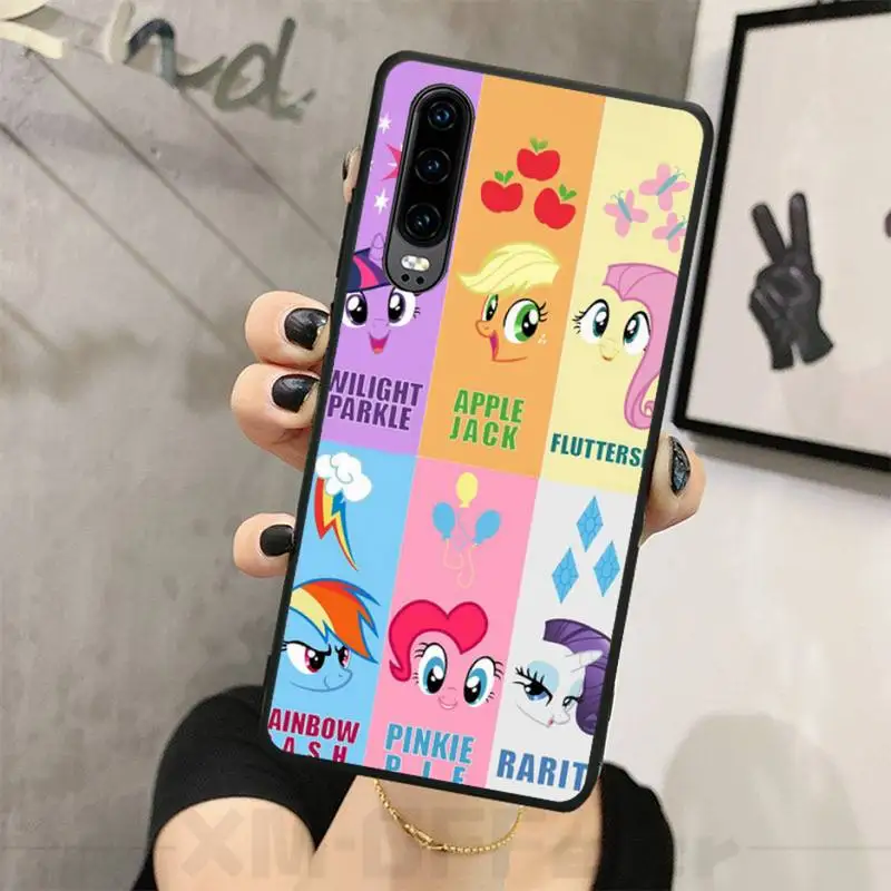 

My Little Pony Phone Case Black TPU For Huawei P20 P30 P40 Pro Mate Pro Lite Plus Smart Nova 5t Cover Carcasa
