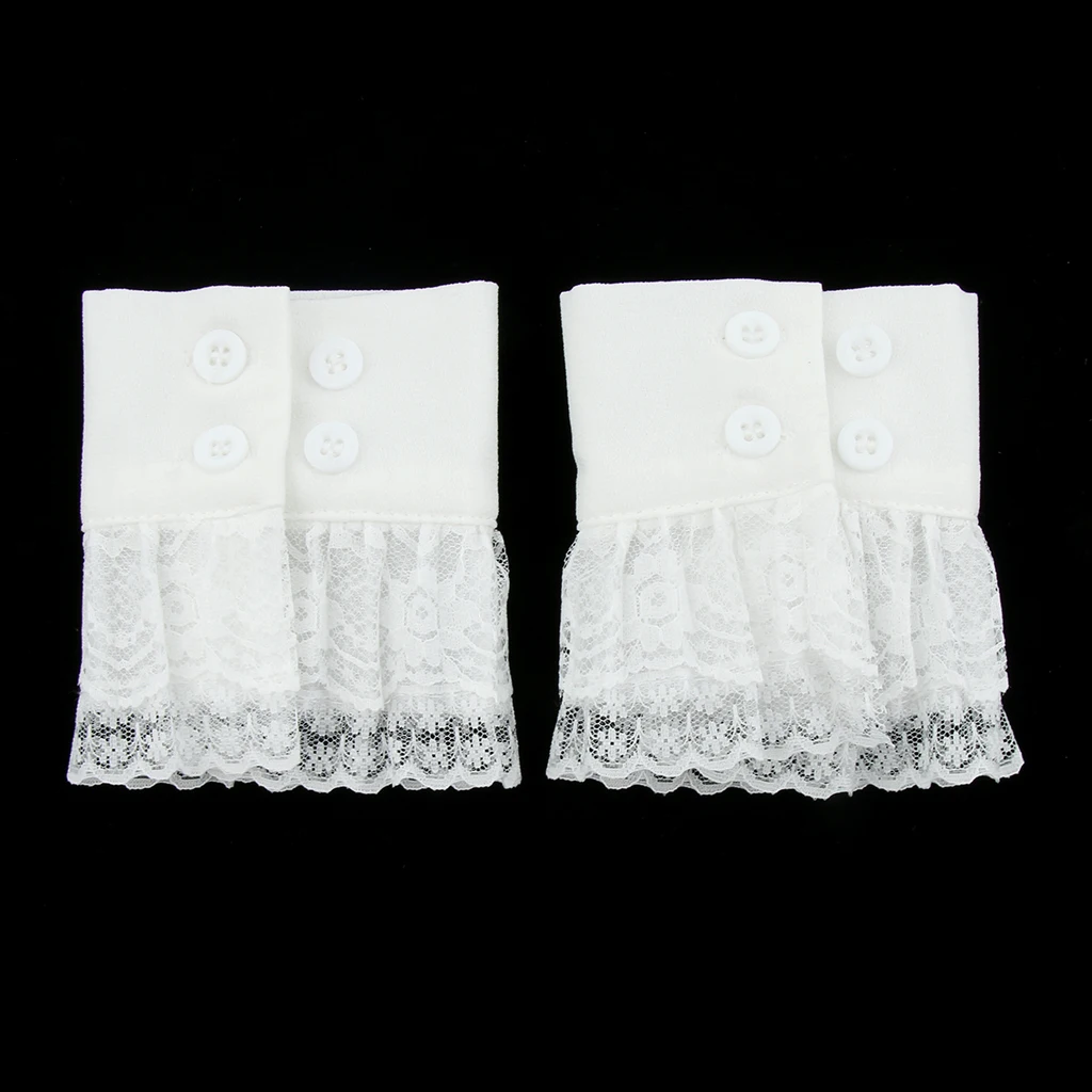 

Women Bracelet Bridal Flower White Lace Sweet Winter Wristband Wrist Cuff