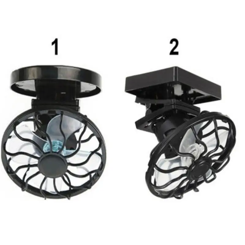 

Mini Fans Clip-On Solar Cell Fan Portable Sun Power Energy-Saving Panel Mini Sun Powered Fan For Camping Hiking Outdoors