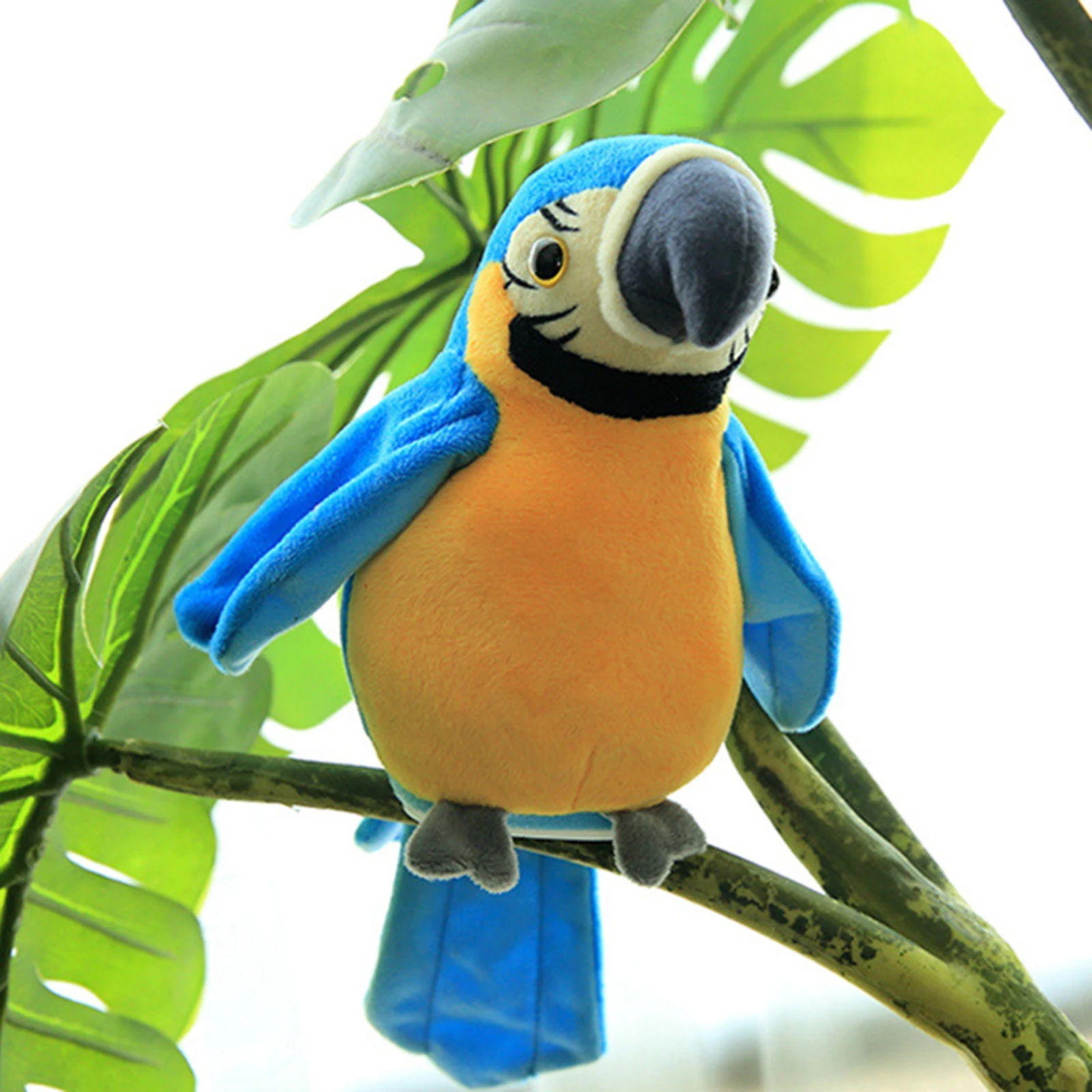 

Speak Talking Record Parrot Repeats Waving Electric Plush Toy Gift