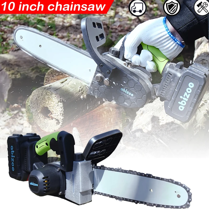 

10inch Electric Chain Saw Wood Cutter Pruning ChainSaw For Fruit Tree Garden Logging Saw Woodworking Cutter Power Tools