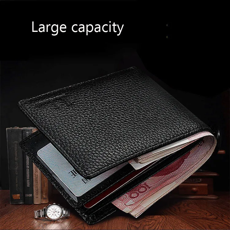 Тонкий мужской кошелек из воловьей кожи роскошные кошельки с карманом для монет