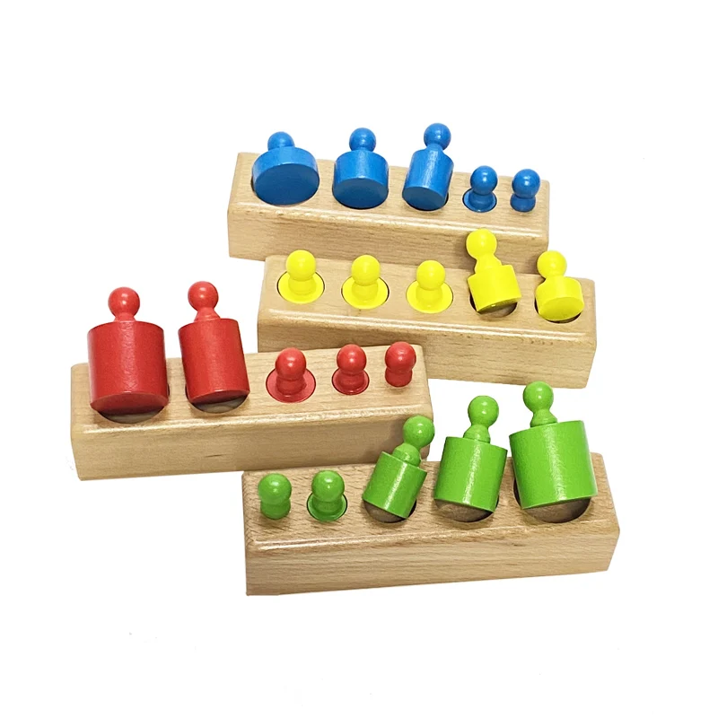 treeyear baby montessori educational wooden toys colorful socket cylinder block set for children educational free global shipping