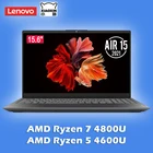 Ноутбук Lenovo Xiaoxin Air 15,6, ноутбук Ryzen Edition 2021 дюйма, AMD Ryzen 7 4800U, Ryzen5, 4600U, 16 ГБ ОЗУ, 512 Гб ПЗУ, компьютер Windows 10