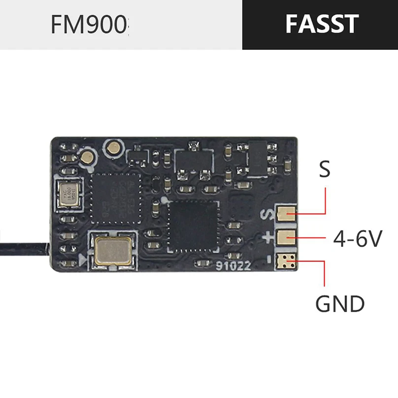 Радиоприемник FM900 2 4G FASST RSSI SBUS для Futaba T8FG T14SG T16SZ T18SZ T18MZ 3 дюймовый FPV