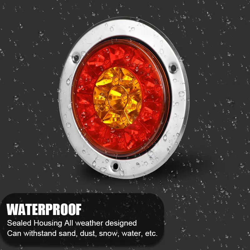 Светодиодный задний фсветильник рь для грузовика желтый стоп-сигнал сигнал
