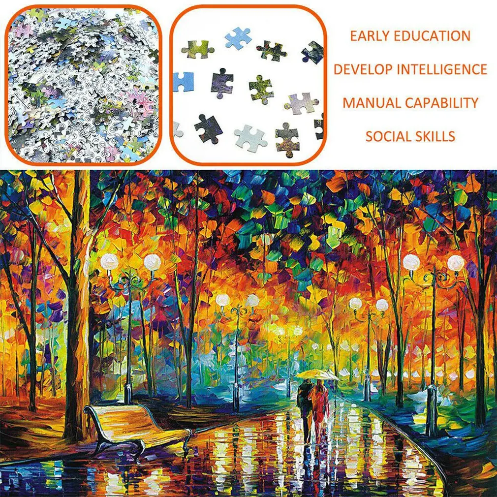 Мини паззлы 1000 штук сборка картины пейзаж головоломки игрушки для взрослых