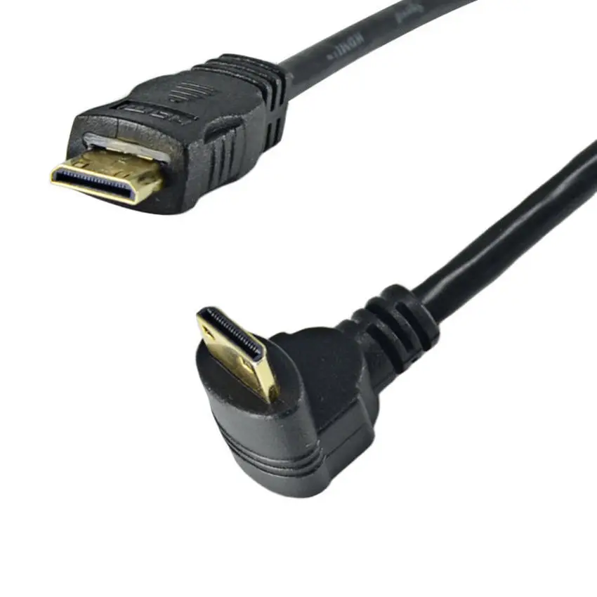 10 шт./лот мини HDMI удлинитель штекер до 90 градусов вверх/вниз угол 0 3 м|Кабели HDMI| |