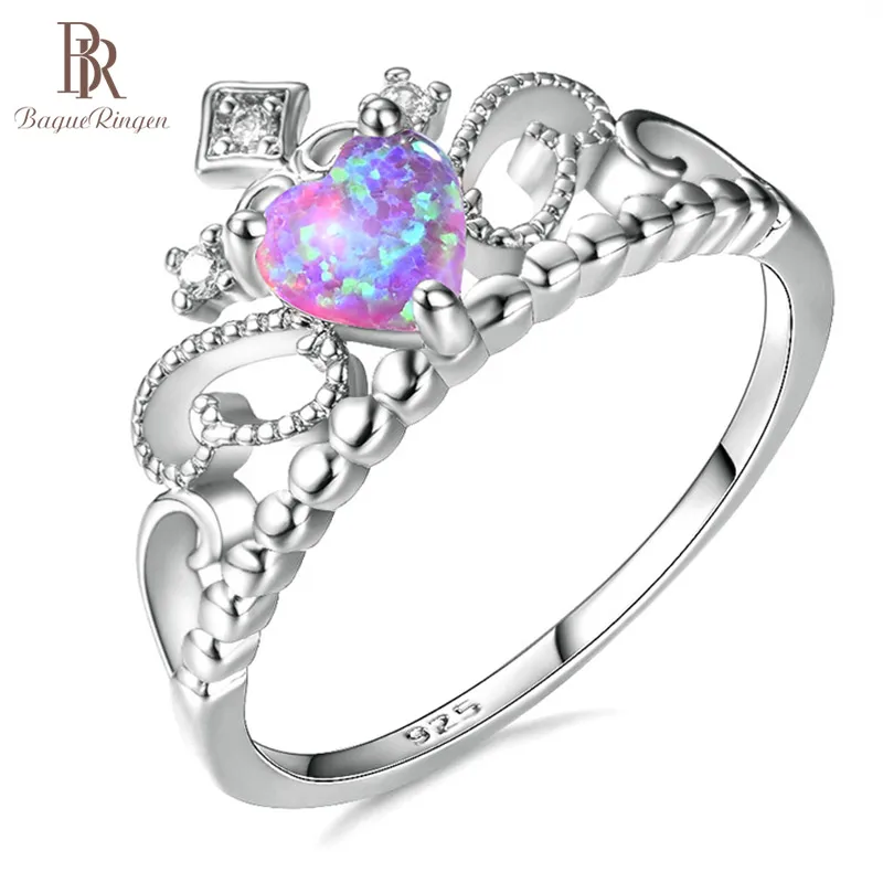 JewelryPalace сердце Princess Crown 0.4ct кубического циркония Юбилей обещание Обручение кольцо стерлингового серебра 925