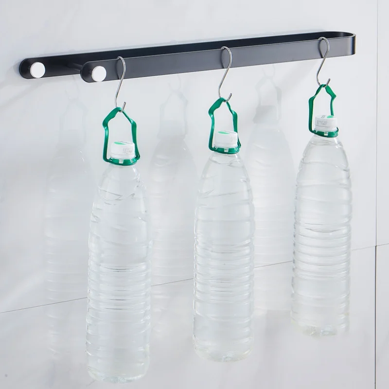 

Wall Mounted U-shape Towel Rack Space Aluminum Towel Holder Hook Hanging Bar Shelf for Bathroom Organizer Kitchen Storage Rack