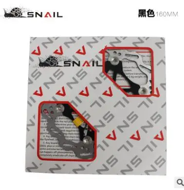 SNAIL BLACK 160MM Велосипед дисковый тормоз ротор плавающий MTB для 160 мм 180 мм 203 мм - Цвет: SNAIL BLACK 160MM