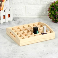 wooden 30 grids essential oil storage tray tabletop display storage box organizer case 15ml aromatherapy bottles tray holder