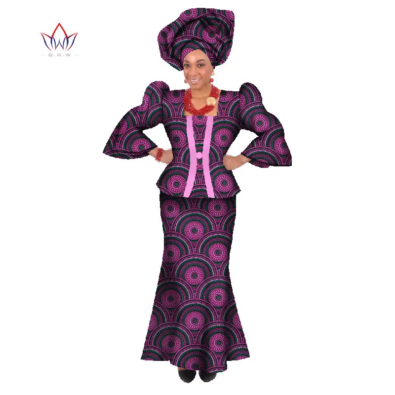 Традиционная африканская одежда с принтом Дашики Женский комплект из 2 предметов