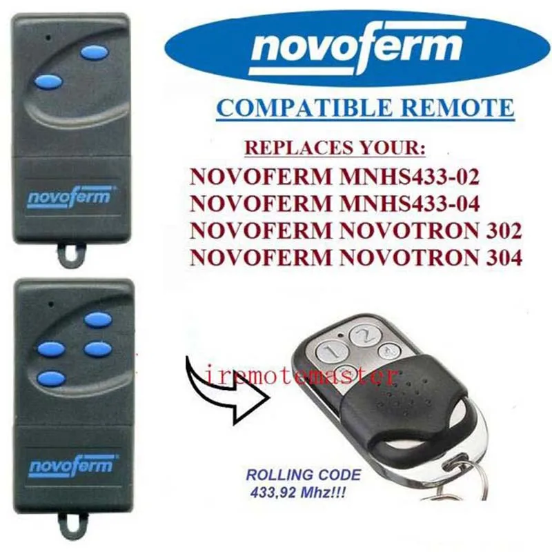 2020 Новый NOVOFERM NOVOTRON 502 MAX43 2 504 4 запасной пульт дистанционного 433 92 МГц двери гаража