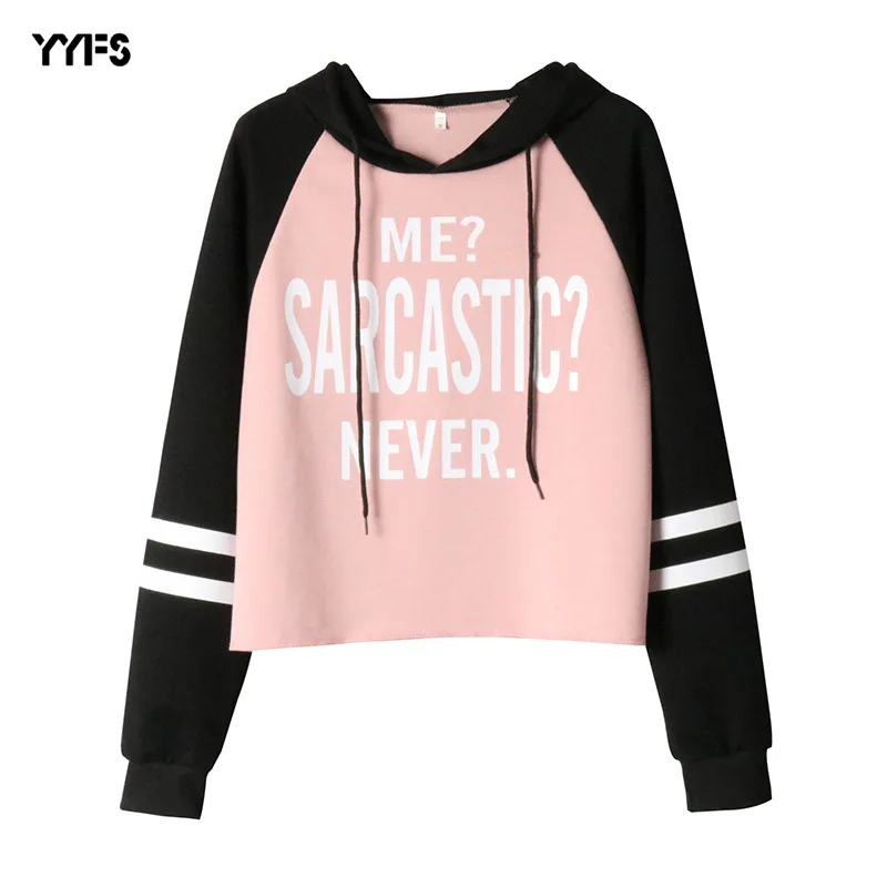 

Autumn and winter new women's long-sleeved hooded short long-sleeved letter printed sweatshirt ladies hooded sweatshirt