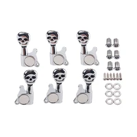 set of 6 chrome guitar string tuning pegs tuners machine head keys 3l3r fit for acoustic guitar