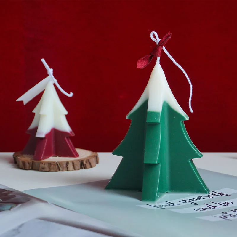Силиконовые свечи формы ins 3D Рождественская елка из эпоксидной смолы сделай сам