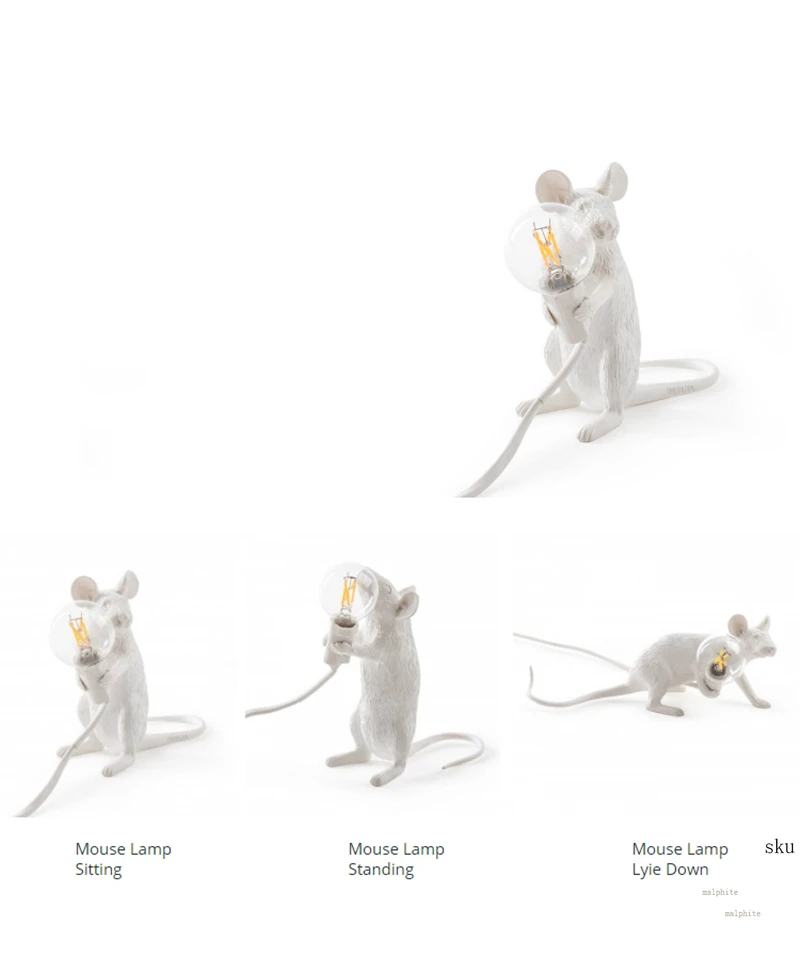 Итальянская крысиная настольная лампа скандинавские прикроватные светильники