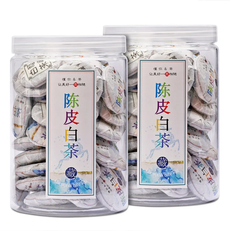 

Chinese Tea Tangerine Peel White Tea White Peony Compressed Mini Pu'er Tea Fuding Old White Tea Weight loss health tea
