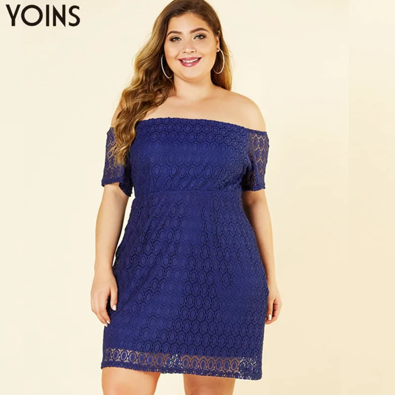 YOINS стильные сексуальные кружевные платья с открытой спиной и открытыми плечами