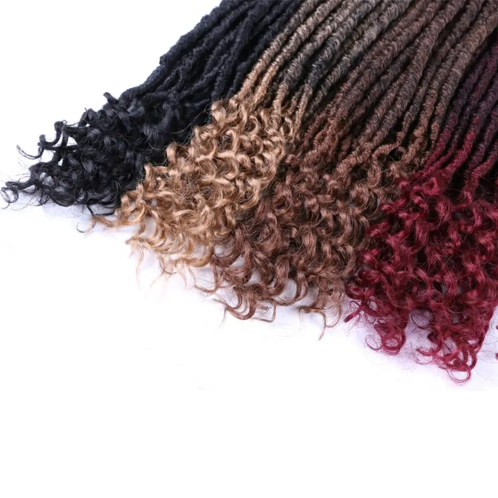 DAIRESS 18 &quotИскусственные локоны в стиле Crochet волосы с кудрявыми концами дреды