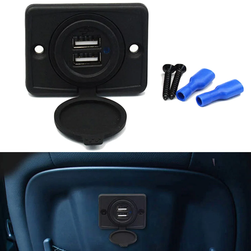 1 шт. 3 А двойное зарядное устройство с usb портом для мотоцикла автомобиля кемпера