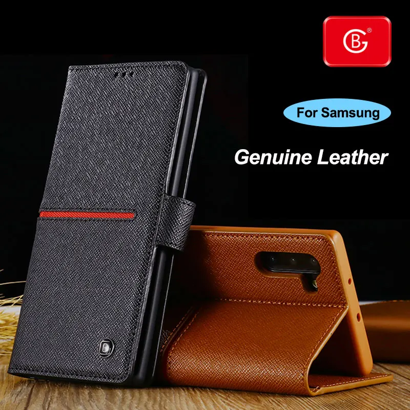 Оригинальный Роскошный чехол-кошелек из натуральной кожи для samsung Galaxy Note 8 9 10 Plus