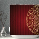 Водонепроницаемая душевая занавеска в богемном стиле, набор занавесок для ванной комнаты с цветочным 3D принтом дурмана, моющаяся ткань в стиле бохо, декор для экрана ванны с крючками