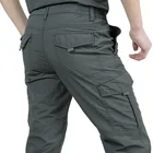 Брюки-карго мужские тактические, дышащие штаны в стиле милитари, повседневные длинные Водонепроницаемые быстросохнущие, с карманами, на лето