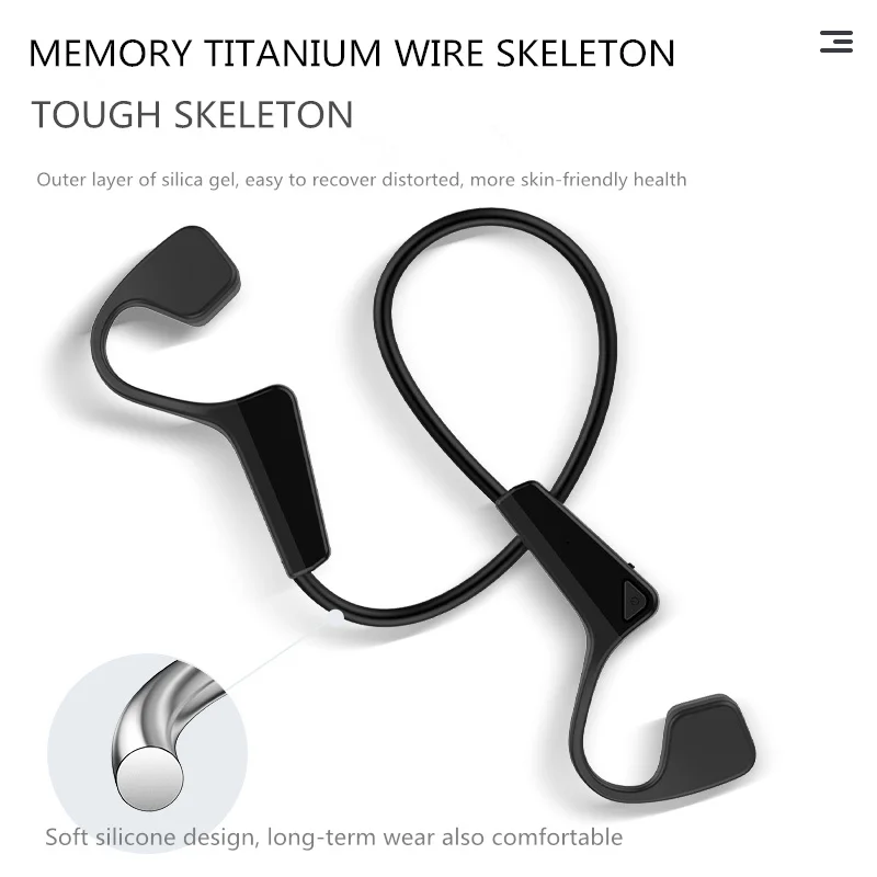 

Bone Conduction Headphones Bluetooth wireless Sports Earphone IP56 Headset Stereo Hands-free with microphone For Running
