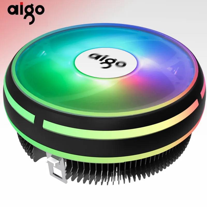 Aigo CPU кулер светодиодный rgb 120 мм охлаждающий вентилятор 4Pin PC compute cpu Радиатор