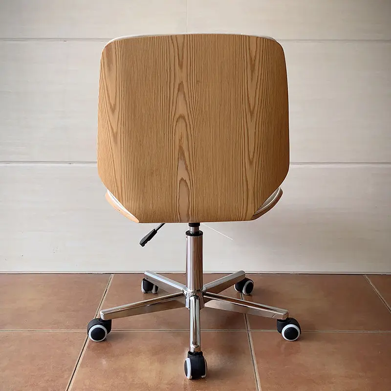 Модный и простой компьютерный стул с деревянной спинкой возможностью подъема