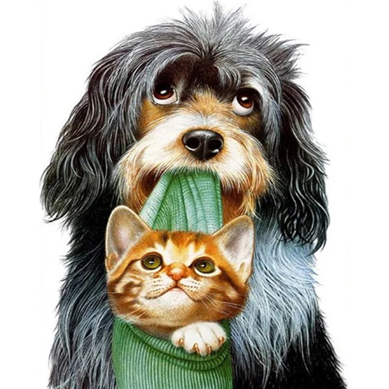 5d алмазная картина Собака брошь Диамант животное вышивка крестом европейский и