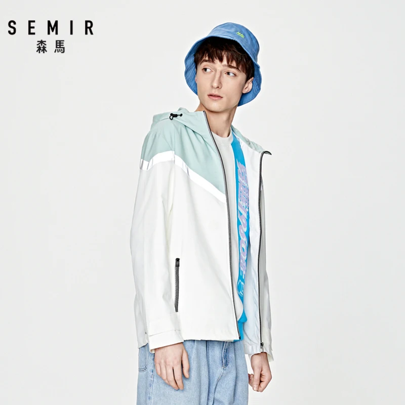 Куртка SEMIR Мужская стрейчевая куртка с вышивкой надписей контрастные цвета