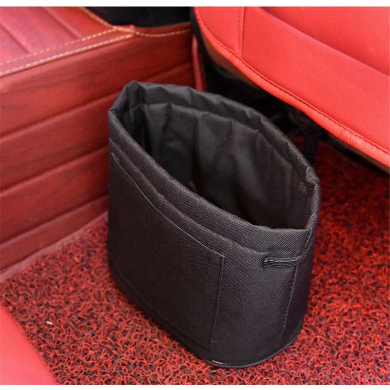 

Car Garbage Can Car Trash Garbage Dust Case Holder Bin car-styling Portable Fold Leakproof Auto Traveling