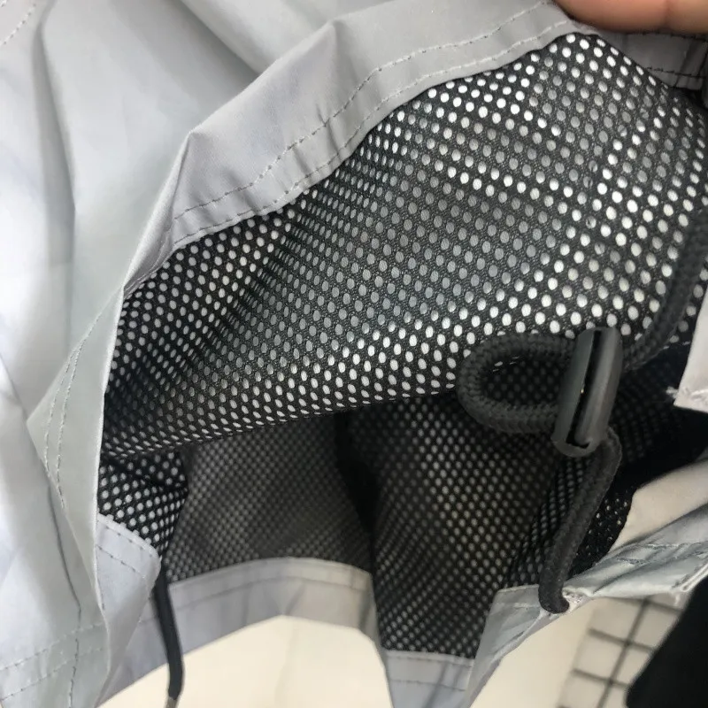 

Reflective Mesh WELLDONE Shorts Men Women Best quality Drawstring We11 Done WELL DONE Beach Shorts