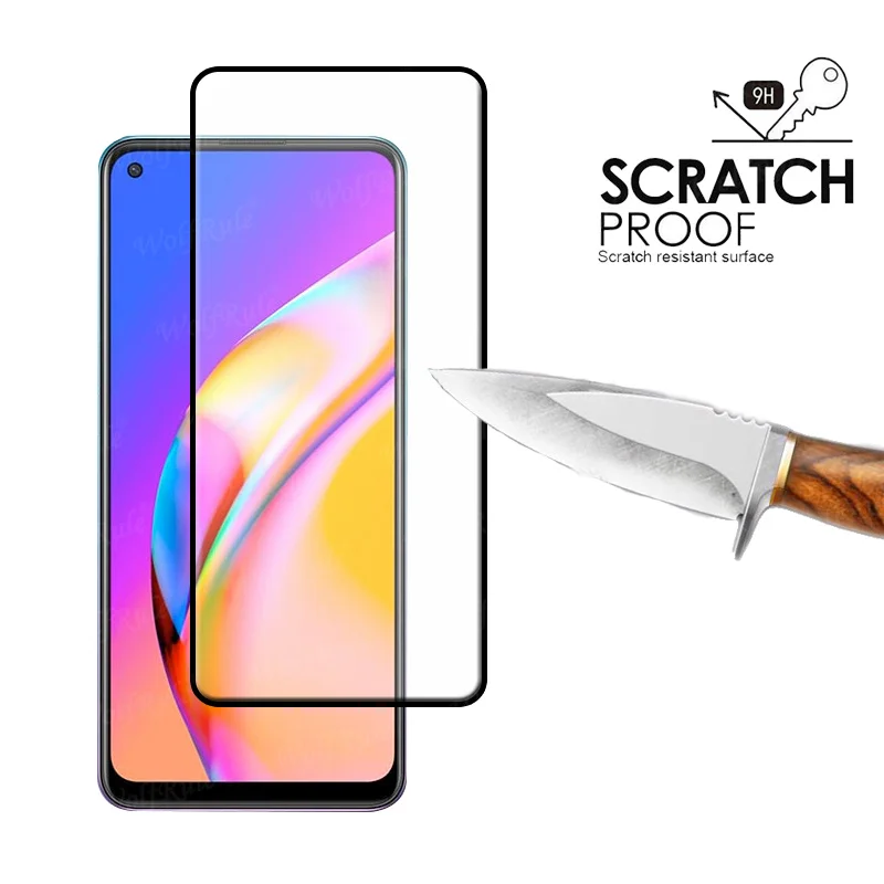 Vidrio de cubierta completa para OPPO A94, Protector de pantalla de vidrio templado HD para OPPO A94, 5G, 5G-2
