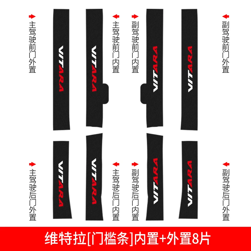 Защитная Наклейка для заднего бампера из углеродного волокна Suzuki Vitara 2015 2016 2017 2018 |