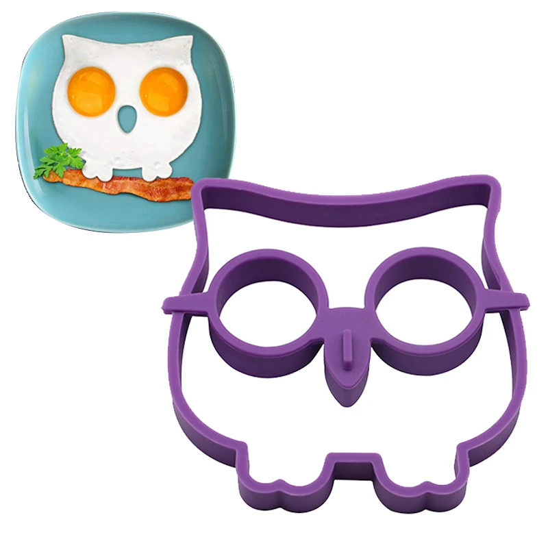 

3 pack Breakfast Silicone 3D Owl Fried Egg Mold Pancake Ring Cooking Tools Kitchen Gadgets Kid Gift DIY Egg Tools