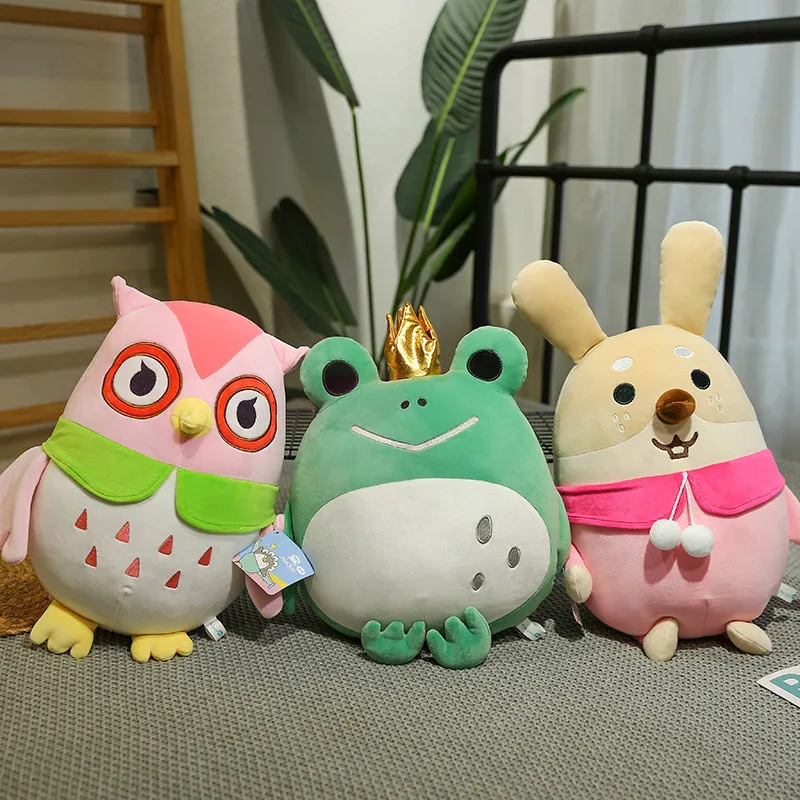 

Симпатичная 3D подушка Hello Frog, креативная подушка, мягкая лягушка, Сова, украшение, подарок на день рождения, большая плюшевая игрушка, мультя...