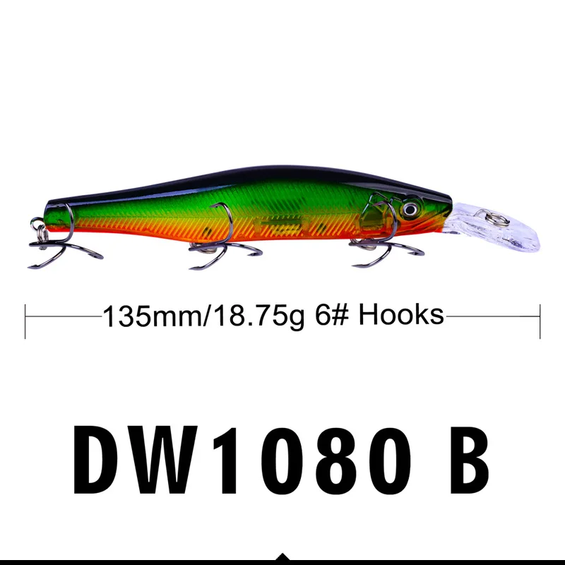 Minnow приманки для ловли рыбы лазерный жесткая искусственная приманка 3D глаз