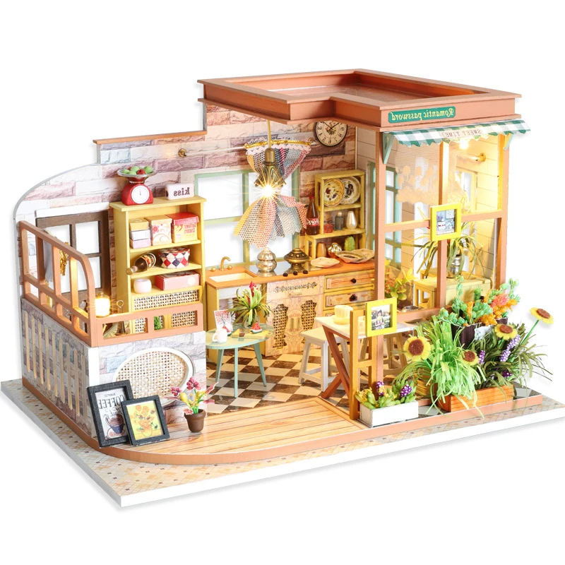 Кукольный домик DIY Деревянные 3D кукольные домики сборные миниатюрные мебельный
