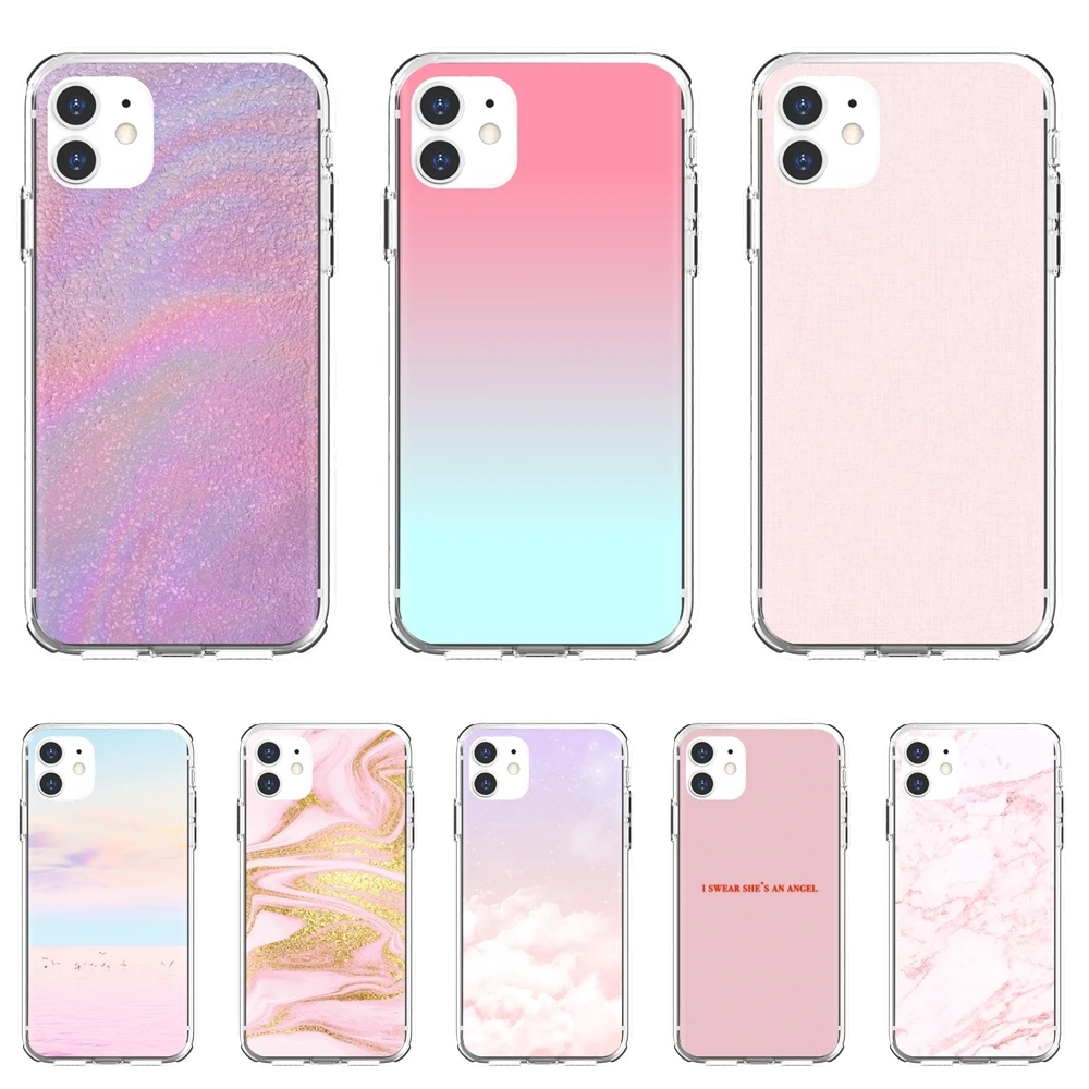 Пастельные розовые обои мягкий силиконовый чехол из ТПУ для Huawei Mate 20 30 40 7 8 9 10 Lite Pro