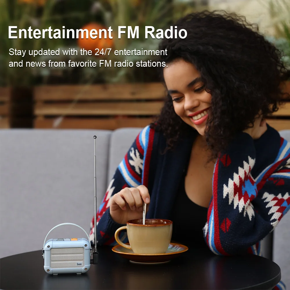 Divoom Macchiato bluetooth беспроводной портативный динамик с FM радио TWS функция